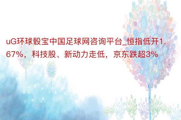 uG环球骰宝中国足球网咨询平台_恒指低开1.67%，科技股、新动力走低，京东跌超3%